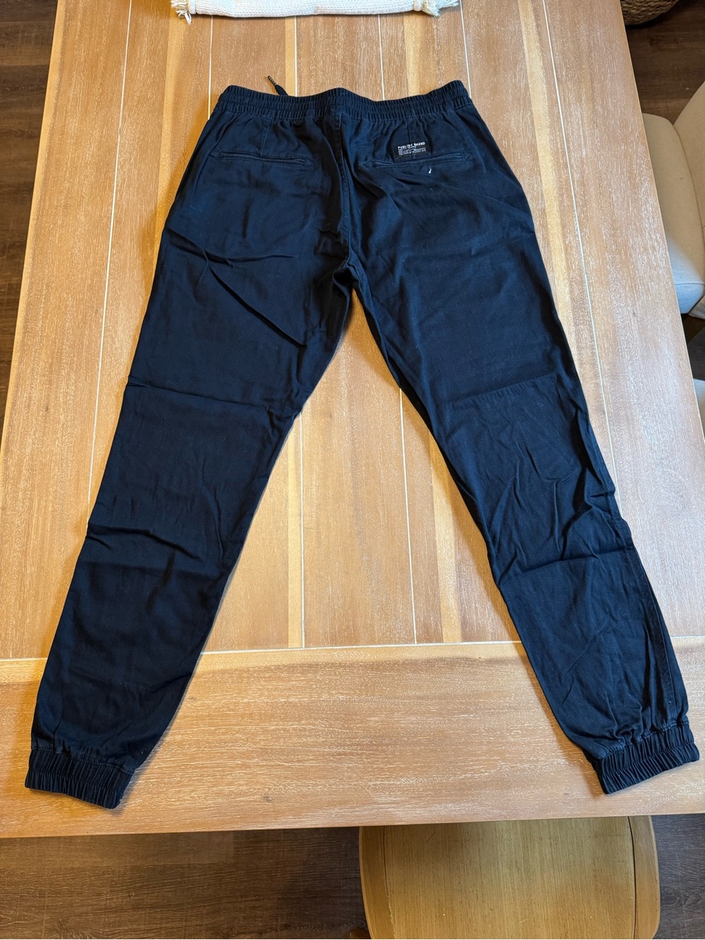 Men's Publish Brand Black Jogger Pants - Elastic Waist & Cuffed Ankles